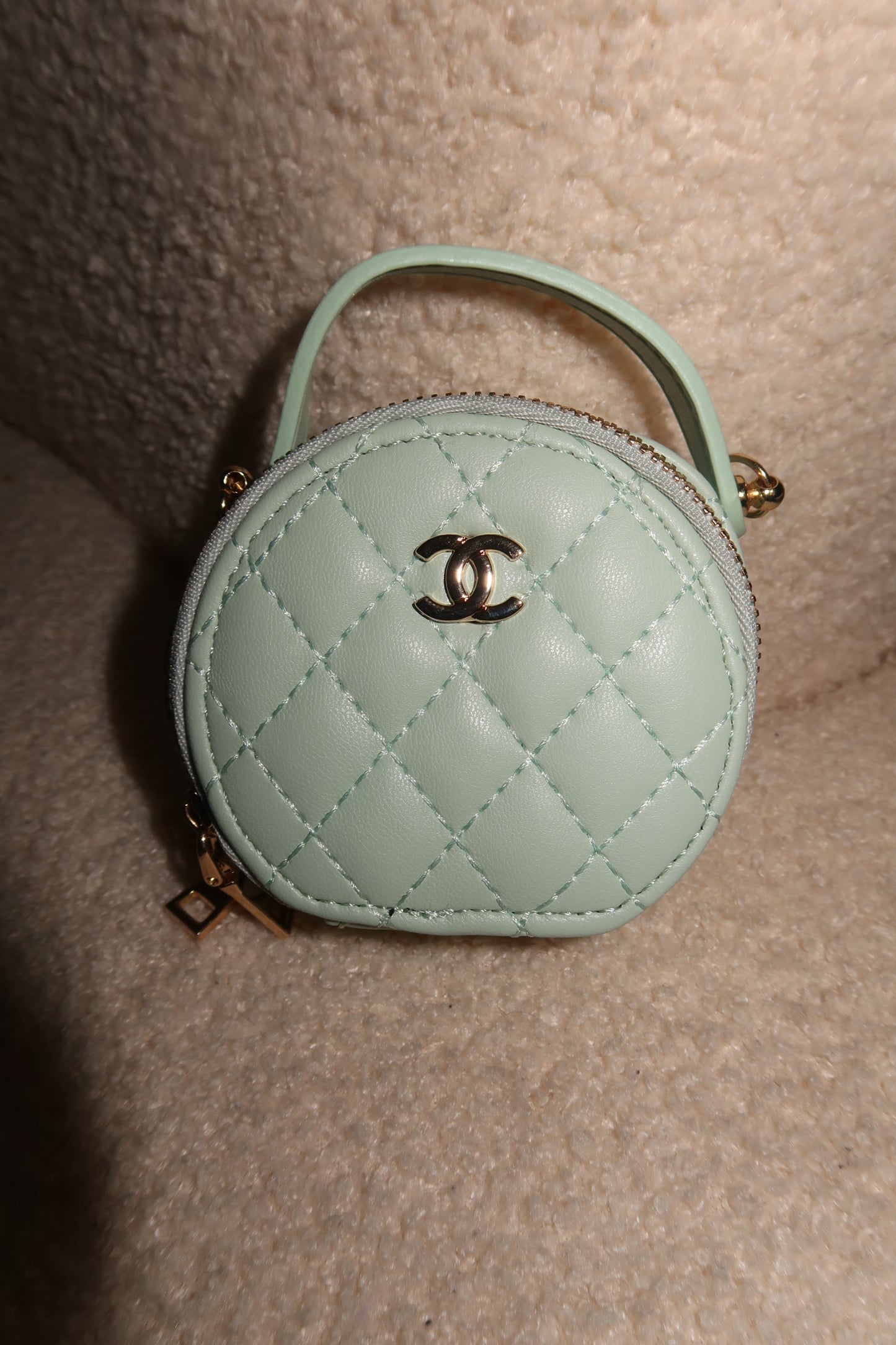Teal C Round Bag