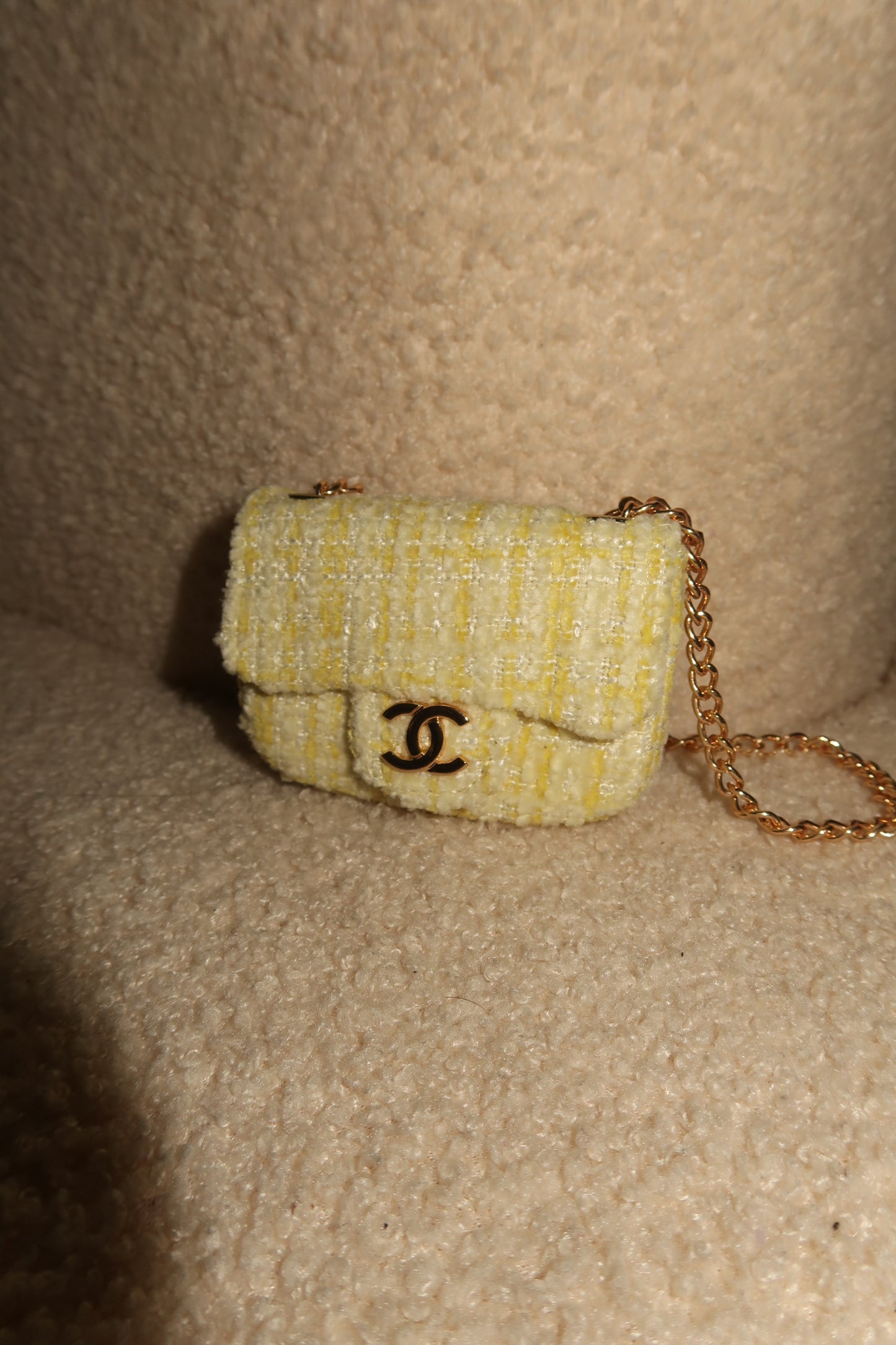 Yellow plaid C bag