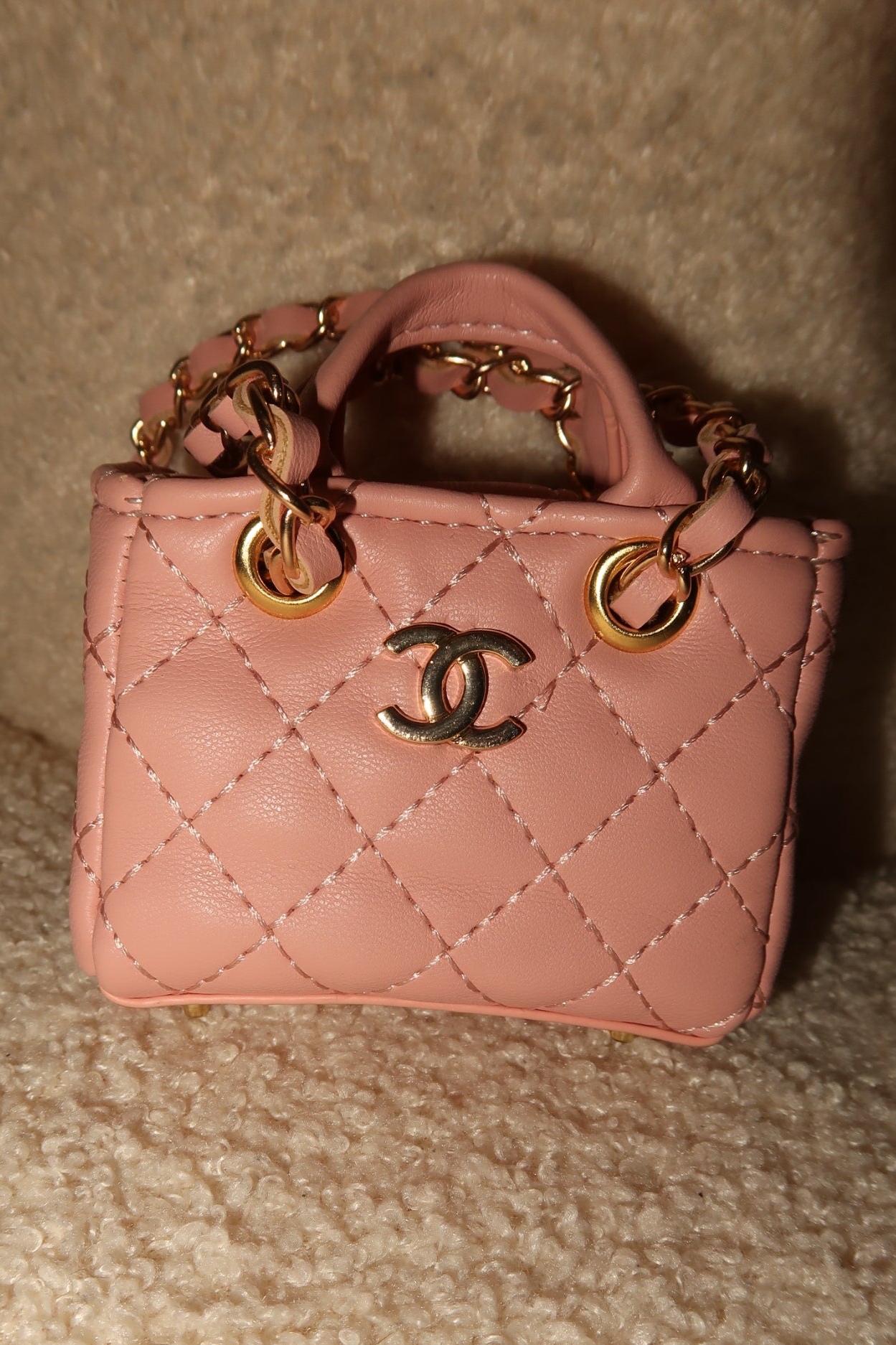 Peach Double handle C Bag
