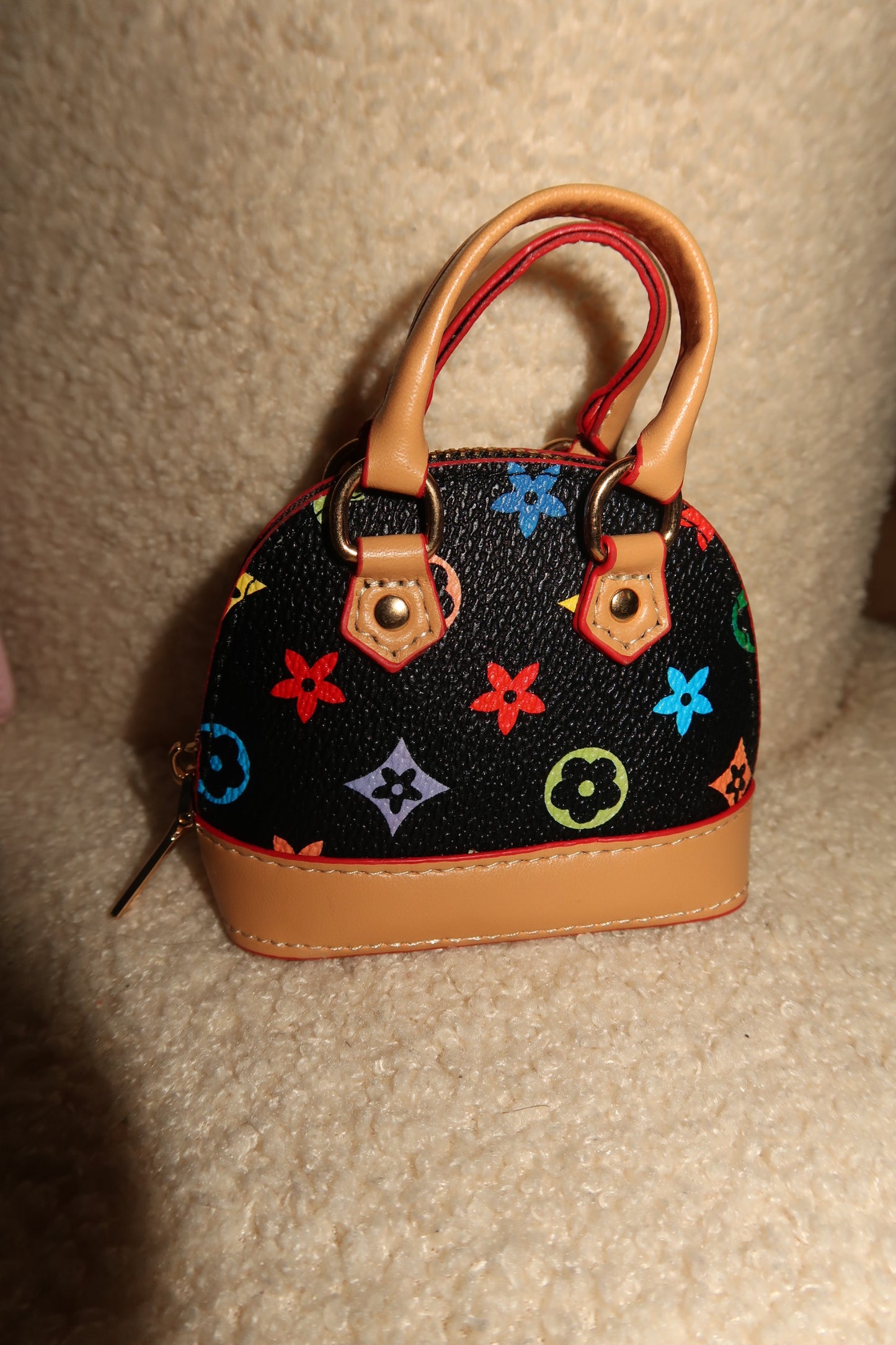 Black Multicolor Dome Bag