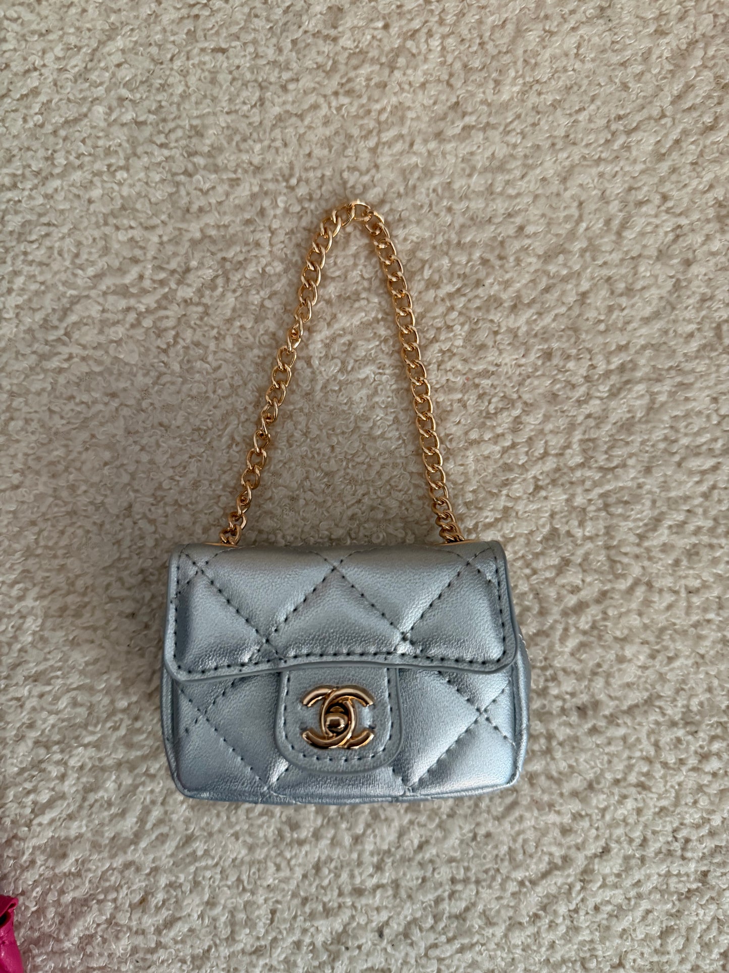 Silver Flap Bag